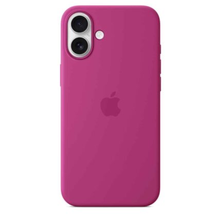 כיסוי סיליקון Apple iPhone 16 Silicone Case with MagSafe Fuchsia אפל צבע ורוד פוקסיה